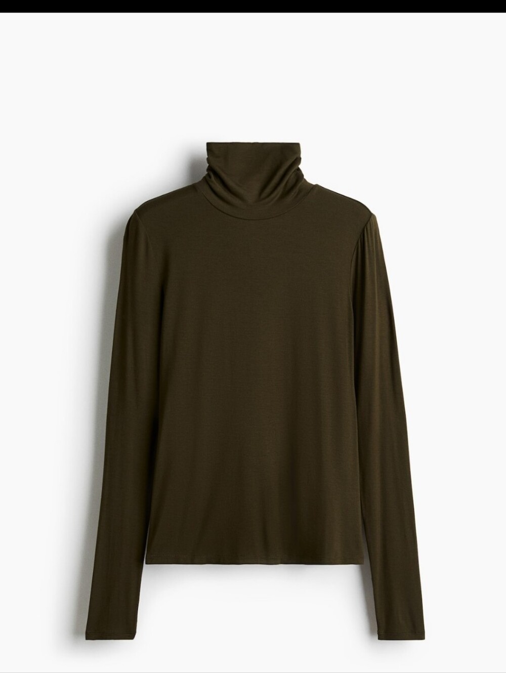 NWT H&M Olive Green Long Sleeve Turtleneck Top